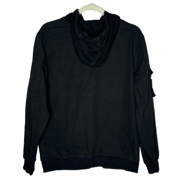 Carmar Black Distressed Denim Cargo Hooded Jacket - Picture 3 of 15